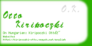 otto kiripoczki business card